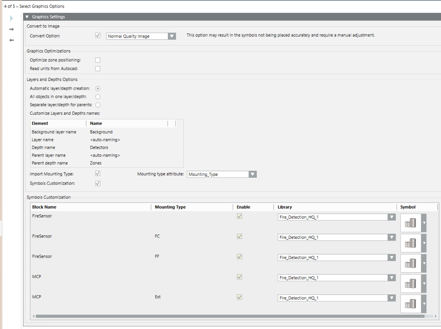 Page 4: Select Graphics Options 