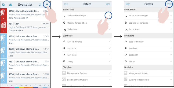 Filtering Events